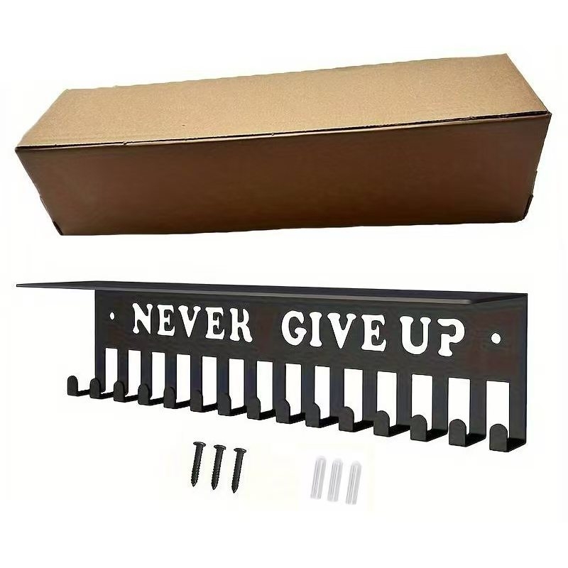 Кована желязна закачка за букви TOWELS за врата без перфоратор, закачалка за палта за задна врата, закачалка за ключове за кърпи