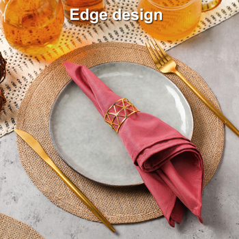 Εργοστάσιο χονδρικής διασυνοριακής ποιμενικής κάνναβης ανέμου στρογγυλά σουπλά σουβέρ για διακόσμηση γάμου και δεξιώσεων εστιατορίου