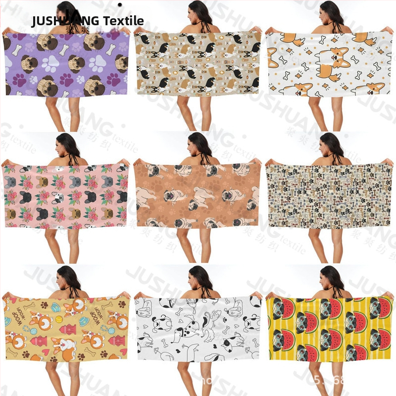 Koera rannarätik, vannirätik, hulgimüük, mikrokiust digitaaltrükk, kaasaskantav, kiiresti kuivav, imav, Amazon Hiptone Cross