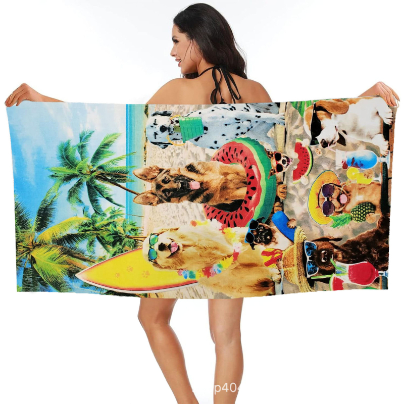 Koera rannarätik, vannirätik, hulgimüük, mikrokiust digitaaltrükk, kaasaskantav, kiiresti kuivav, imav, Amazon Hiptone Cross