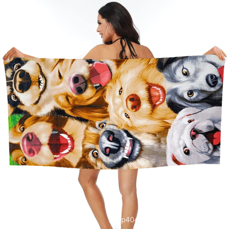 Koera rannarätik, vannirätik, hulgimüük, mikrokiust digitaaltrükk, kaasaskantav, kiiresti kuivav, imav, Amazon Hiptone Cross