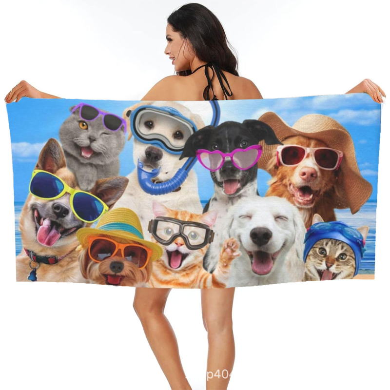 Koera rannarätik, vannirätik, hulgimüük, mikrokiust digitaaltrükk, kaasaskantav, kiiresti kuivav, imav, Amazon Hiptone Cross