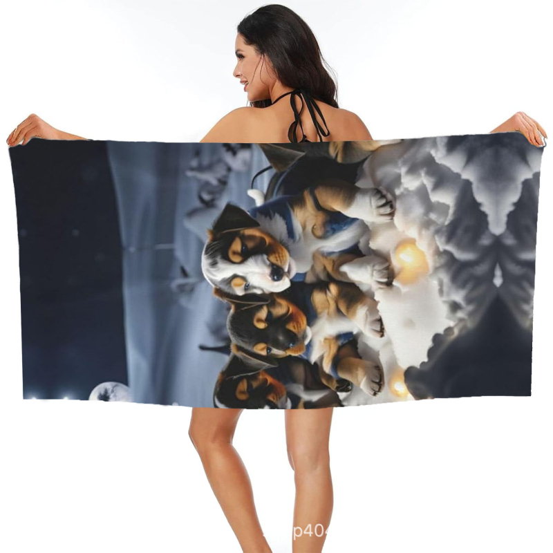 Koera rannarätik, vannirätik, hulgimüük, mikrokiust digitaaltrükk, kaasaskantav, kiiresti kuivav, imav, Amazon Hiptone Cross