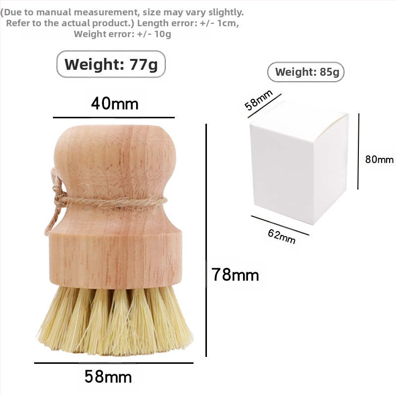 Koka birste, mazgāšanas panna, daudzfunkcionāla virtuvei, koka tīrīšanas birste, eļļas katlu birste, plīts birste, trauku bļodu birste, virtuves instrumenti