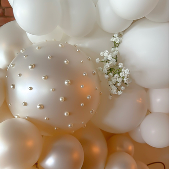 239 vnt. balto smėlio spalvos balionų girliandų rinkinys, perlamutriniai balti balionai, vestuvių, nuotakos, gimtadienio vakarėlio dekoravimas