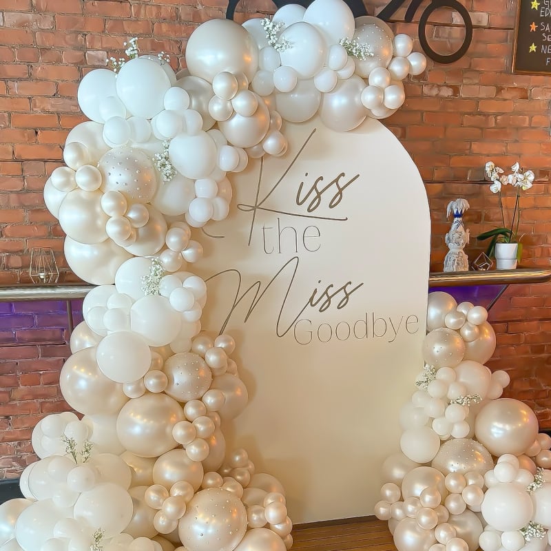 239 vnt. balto smėlio spalvos balionų girliandų rinkinys, perlamutriniai balti balionai, vestuvių, nuotakos, gimtadienio vakarėlio dekoravimas