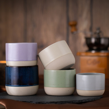 Lähis-Ida kivist espressotass, värviline keraamiline kung fu tass, meisterteekruus FCM-tuvastusega, saab saata nimel