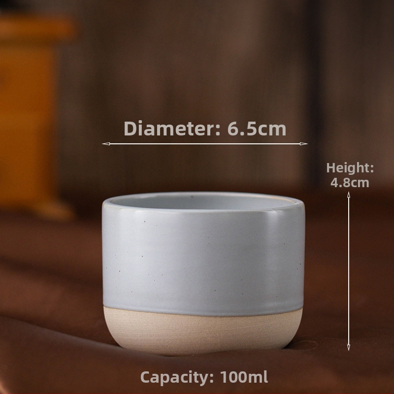 Lähis-Ida kivist espressotass, värviline keraamiline kung fu tass, meisterteekruus FCM-tuvastusega, saab saata nimel