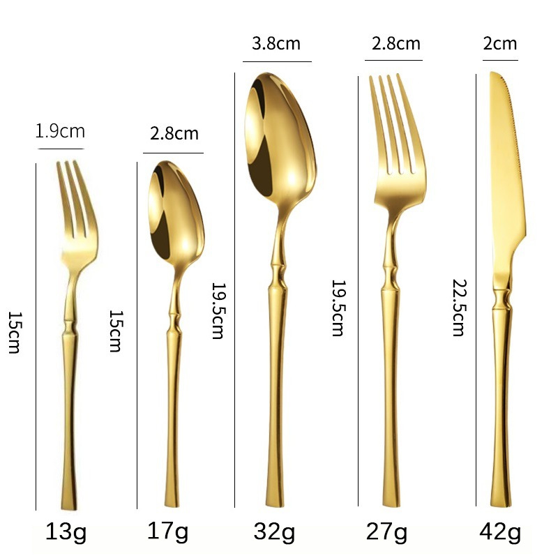Tarpvalstybinis tiekimas nerūdijančio plieno peilis, šakutė ir šaukštas, 30 dalių mažas juosmens stalo įrankių rinkinys kepsniui ir šakutei