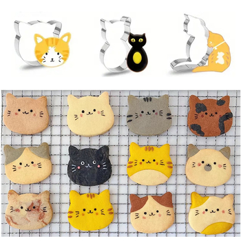 Karšto nerūdijančio plieno katės sausainių formelė, putėsių apvali forma, 9 dalys, „pasidaryk pats“ spausdinimo kepimo forma Helovinui