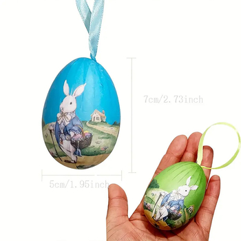 Трансгранични великденски украси от Amazon, празнични подаръци, Направи си сам цветна хартия, боядисана в великденско яйце, висулка, детски играчки