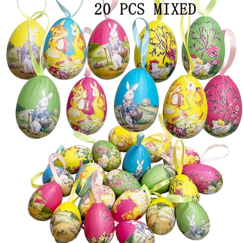 Трансгранични великденски украси от Amazon, празнични подаръци, Направи си сам цветна хартия, боядисана в великденско яйце, висулка, детски играчки