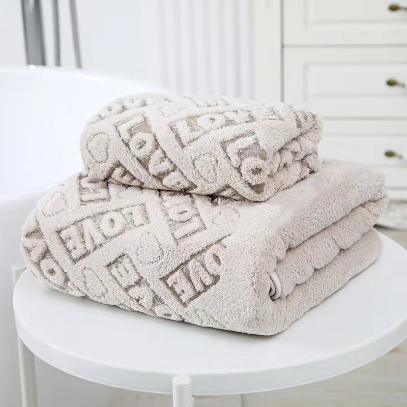 Koraļļu flīsa dvielis pieaugušajiem, īpaši liels, sabiezināts, ūdeni absorbējošs, pāru vannas aptinums, sega, mājsaimniecības komplekts, dvielis, dāvanu dvielis