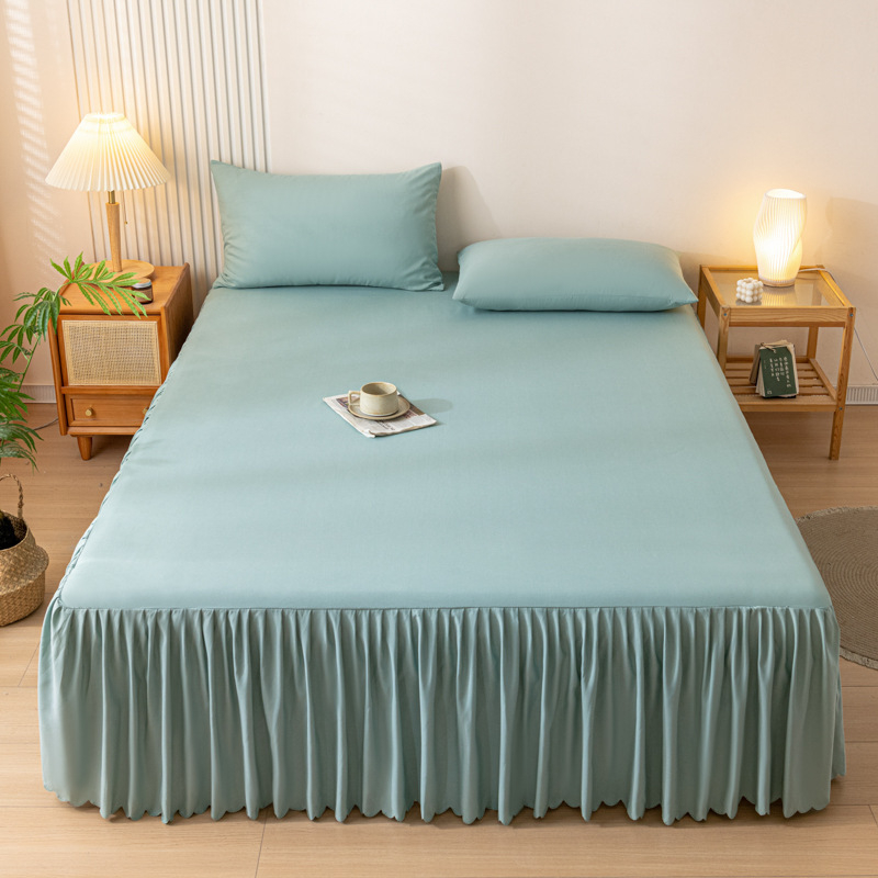 Lovatiesis su sijonu, vientisas apsauginis uždangalas, 1,5 m, paklodė su sijonu, 180 x 200, vienkartinis