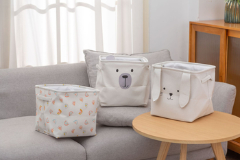 Slatka kanta za pohranu u stilu ins, košara za pohranu igračaka iz crtića