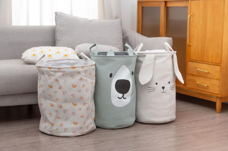 Slatka kanta za pohranu u stilu ins, košara za pohranu igračaka iz crtića