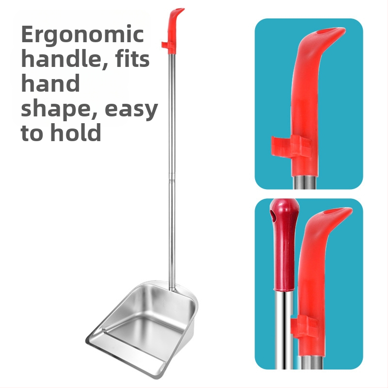 Нова кофа за боклук от неръждаема стомана, удебелена, за домакинско почистване на открито, лопата за боклук, инструмент за почистване на пътища