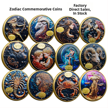 Дванадесет съзвездия възпоменателни монети външна търговия метал цветен релеф възпоменателни медали съзвездие колекция монети трансгранични доставчици