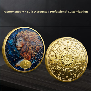 Дванадесет съзвездия възпоменателни монети външна търговия метал цветен релеф възпоменателни медали съзвездие колекция монети трансгранични доставчици