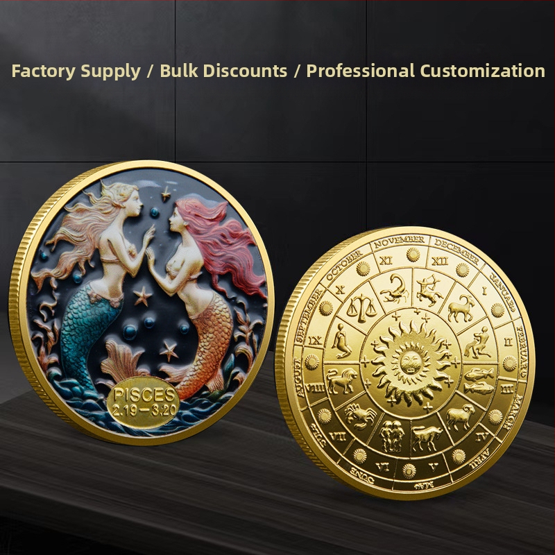 Дванадесет съзвездия възпоменателни монети външна търговия метал цветен релеф възпоменателни медали съзвездие колекция монети трансгранични доставчици