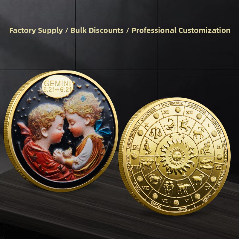 Дванадесет съзвездия възпоменателни монети външна търговия метал цветен релеф възпоменателни медали съзвездие колекция монети трансгранични доставчици