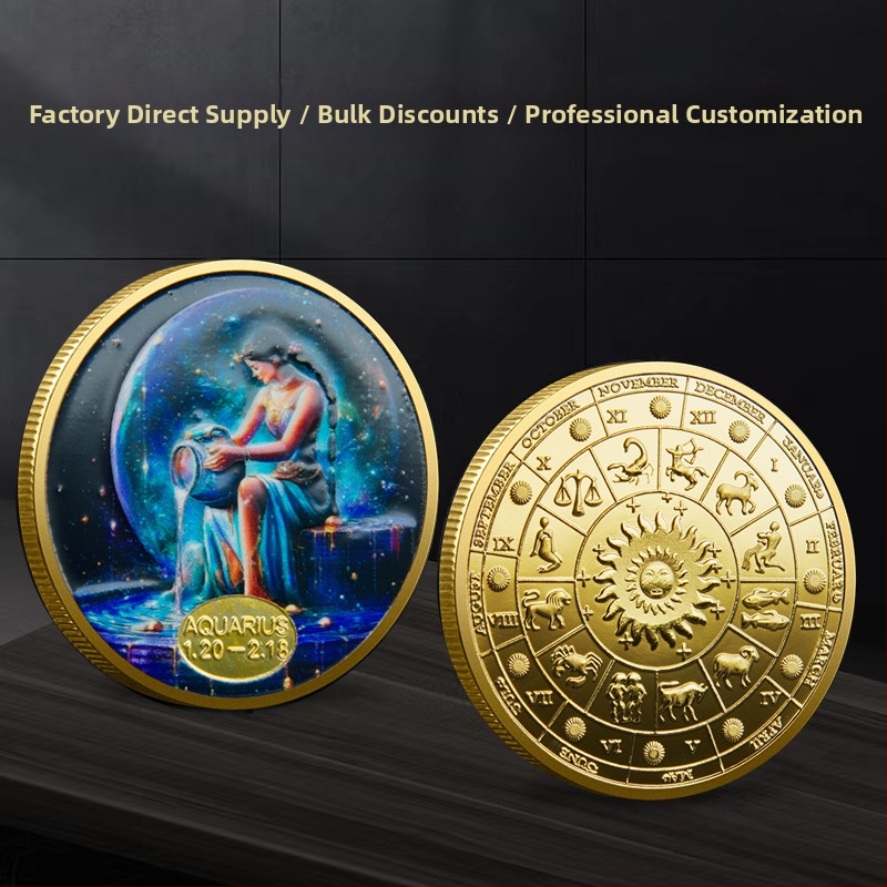 Дванадесет съзвездия възпоменателни монети външна търговия метал цветен релеф възпоменателни медали съзвездие колекция монети трансгранични доставчици