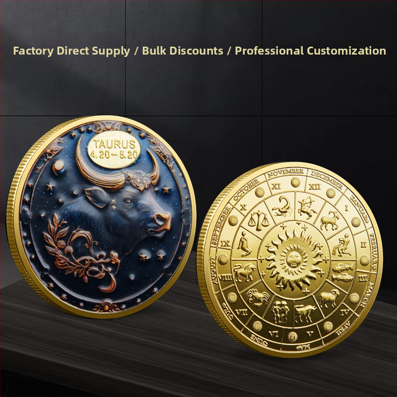 Дванадесет съзвездия възпоменателни монети външна търговия метал цветен релеф възпоменателни медали съзвездие колекция монети трансгранични доставчици