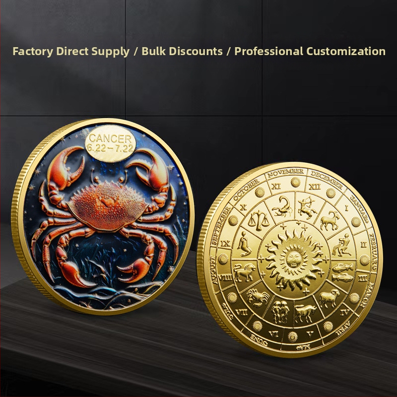 Дванадесет съзвездия възпоменателни монети външна търговия метал цветен релеф възпоменателни медали съзвездие колекция монети трансгранични доставчици