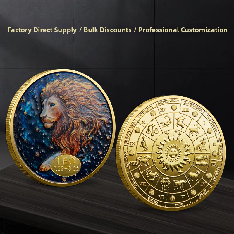 Дванадесет съзвездия възпоменателни монети външна търговия метал цветен релеф възпоменателни медали съзвездие колекция монети трансгранични доставчици