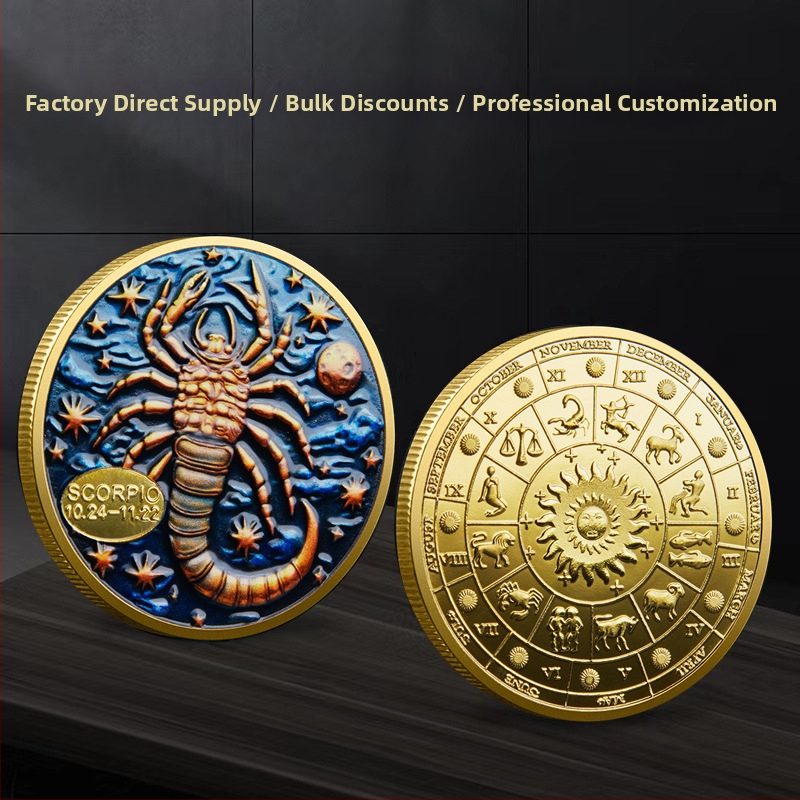 Дванадесет съзвездия възпоменателни монети външна търговия метал цветен релеф възпоменателни медали съзвездие колекция монети трансгранични доставчици