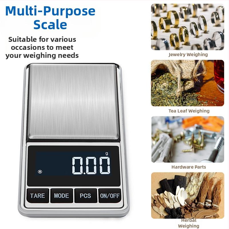 Мини грамова везна, китайска билкова медицинска везна за храна, прецизна кухненска везна за печене, 0,1 грама везна, електронна везна, 0,01 грама везна за бижута