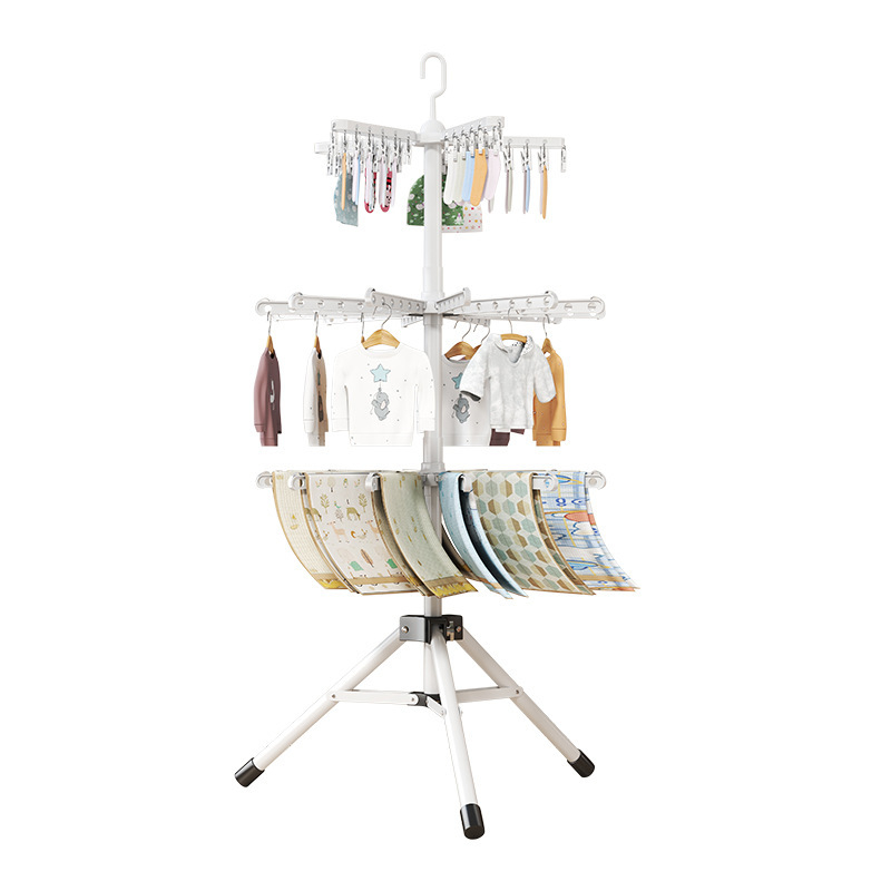 Beebikuivatusrest, põrandatüüpi kokkupandav, beebi spetsiaalne multifunktsionaalne kuivatusrest, mähkmekuivatusrest, rõdukuivatusrest