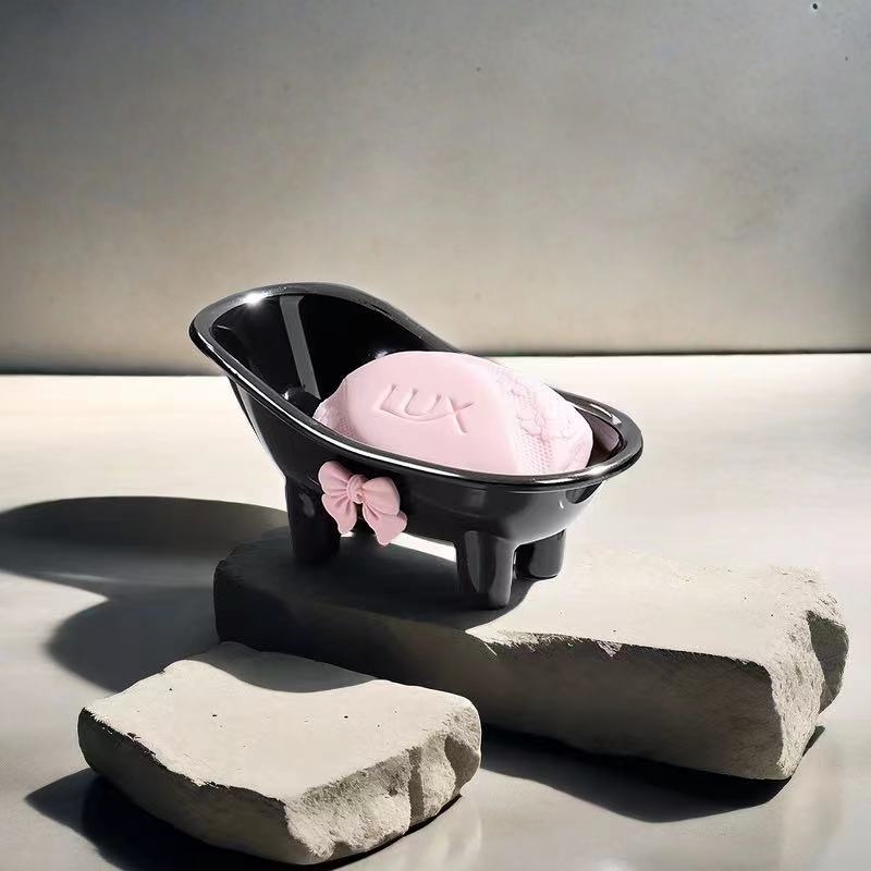 Δημιουργικό, κομψό, προσβάσιμο πολυτελές, απλό στυλ, σαπουνοκιβώτιο με φιόγκο, χαριτωμένο σαπουνοκιβώτιο μπανιέρας