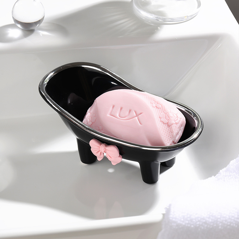 Δημιουργικό, κομψό, προσβάσιμο πολυτελές, απλό στυλ, σαπουνοκιβώτιο με φιόγκο, χαριτωμένο σαπουνοκιβώτιο μπανιέρας