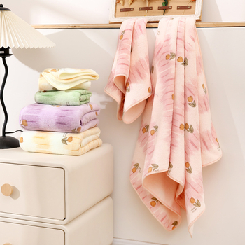 Uus Tulip Coral Fleece trükitud rätik, vannirätikuülikond, vett imav, kuivadele juustele, piiriülene kingitus internetikuulsusele