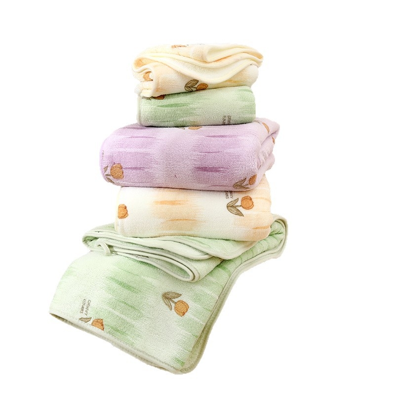 Uus Tulip Coral Fleece trükitud rätik, vannirätikuülikond, vett imav, kuivadele juustele, piiriülene kingitus internetikuulsusele