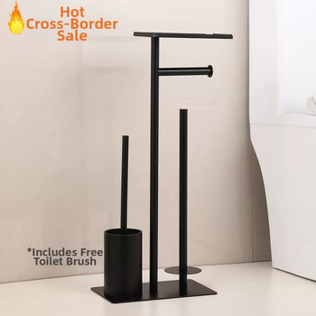 Tarpvalstybinis tualetinio popieriaus laikiklis su tualetinio popieriaus laikymo lentynėle, skirta tualetiniam šepetėliui, ritininio popieriaus laikikliu, skirtas užsienio prekybai