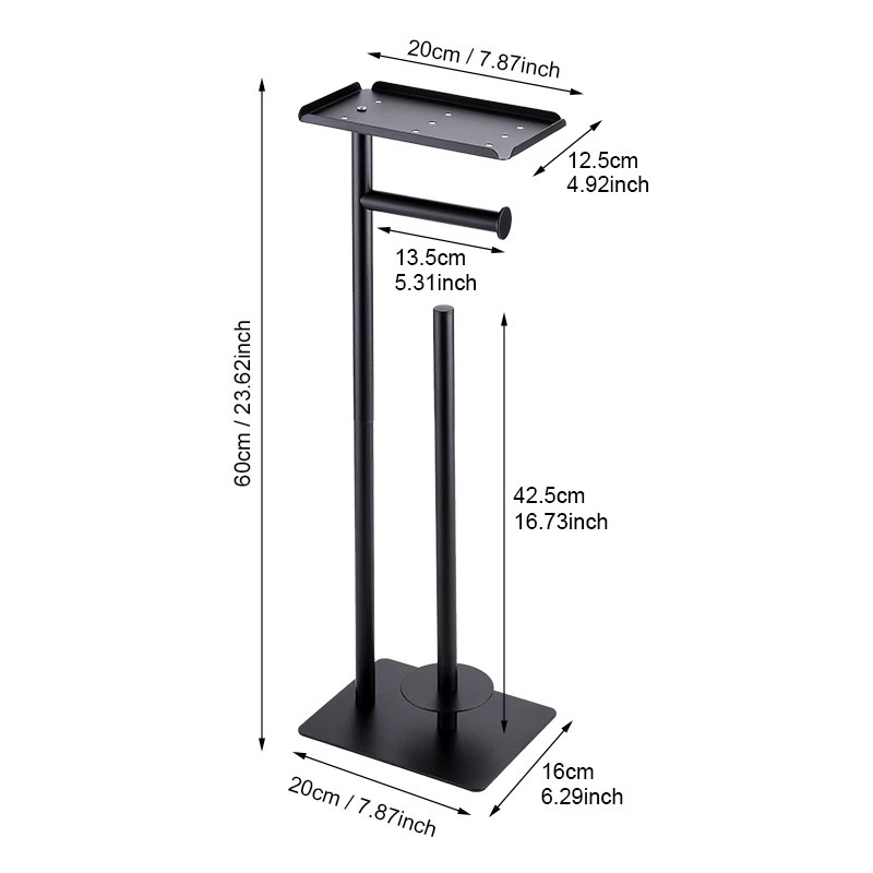 Tarpvalstybinis tualetinio popieriaus laikiklis su tualetinio popieriaus laikymo lentynėle, skirta tualetiniam šepetėliui, ritininio popieriaus laikikliu, skirtas užsienio prekybai