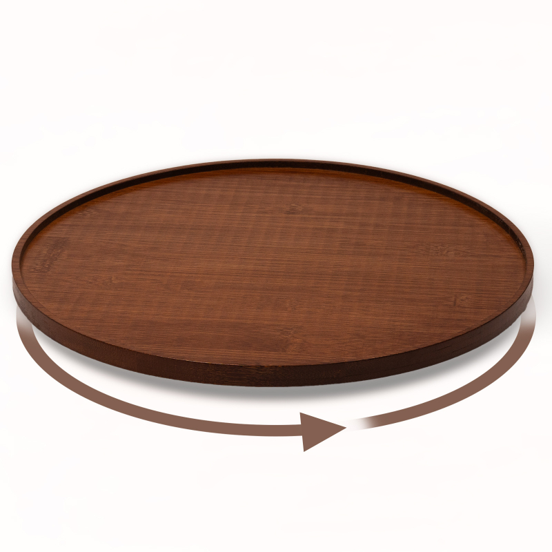 Egyszerű konyhai forgó fűszertároló állvány, asztali hálószoba kiegészítők, multifunkcionális bambusz tálca tároló állvány