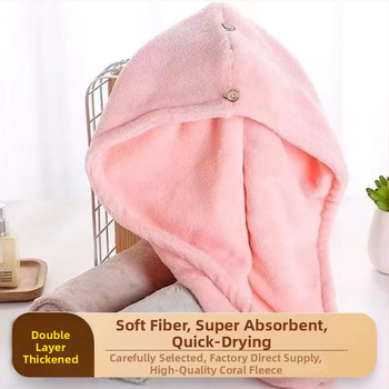 2022 m. moteriška dvisluoksnė storinta plaukų džiovinimo kepuraitė, sugerianti dušo kepuraitė, plaukų rankšluostis, galvos apdangalas, garuose greitai džiūstantis sugeriantis rankšluostis