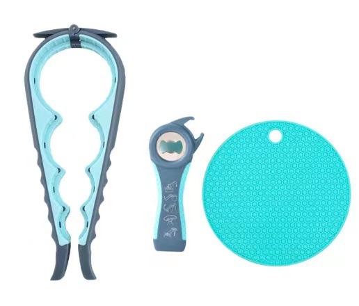 Фабричен комплект отварачки за бутилки „пет в едно“, отварачка за консерви „четири в едно“, неплъзгаща се, спестяваща труд въртяща се отварачка за консерви за бира и сода