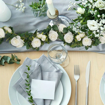 Pavasara simulācija balta roze rotangpalmas mākslīgais zaļais augs mākslīgais zieds āra kāzu arka mājas dekorēšana Amazon