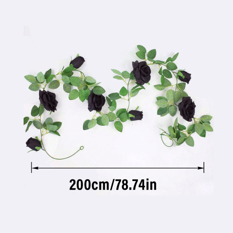 Pavasara simulācija balta roze rotangpalmas mākslīgais zaļais augs mākslīgais zieds āra kāzu arka mājas dekorēšana Amazon