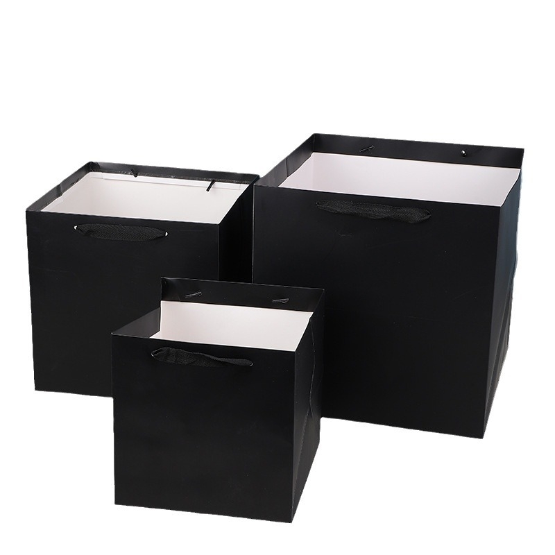 Τσάντα DIY για την Ημέρα του Αγίου Βαλεντίνου, τετράγωνη τσάντα Tote, τσάντα δώρου για την Ημέρα του Δασκάλου, τσάντα συσκευασίας από χαρτί Kraft, τσάντα δώρου Ins Style