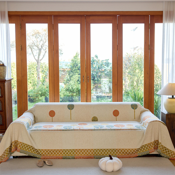 Цялостна кърпа за диван от шенил, пълно покритие, усъвършенстван калъф за одеяло за диван, плат за диван „Четири сезона“, универсален едноделен калъф за възглавница за диван