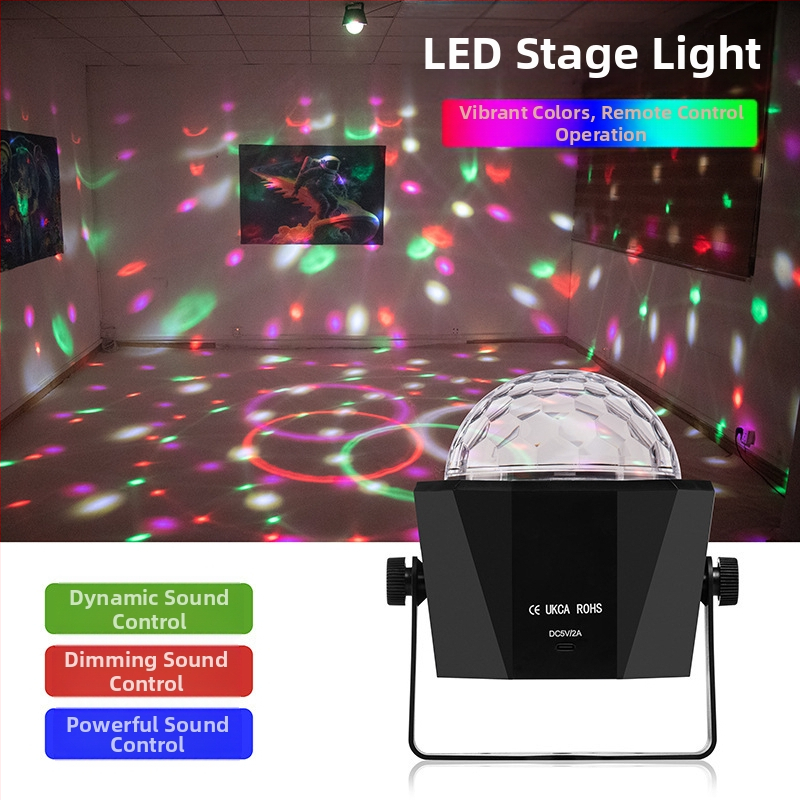 Nové LED diaľkové ovládanie magickej gule, svetlo do auta, domáca atmosféra, pódiové svetlo, súkromná izba, KTV bar, cezhraničné pódiové svetlo