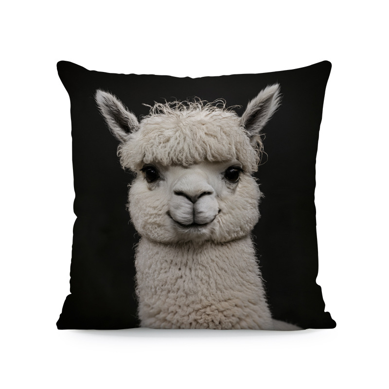 Παπαγάλος Rainforest Palm Leaf Σαλόνι Καναπές Διακοσμητικό Τετράγωνο Μαξιλαροθήκη Οκτώ Μαύρη Γάτα Αφηρημένη Αγελάδα Αλπακά Μαξιλάρι Κάλυμμα