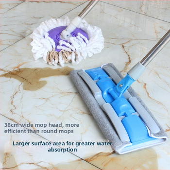 Dropshipping lame mopp pöörlev laisk majapidamismopp puitpõrandatele, kaheotstarbeline märg- ja kuivmopp riidest klambriga