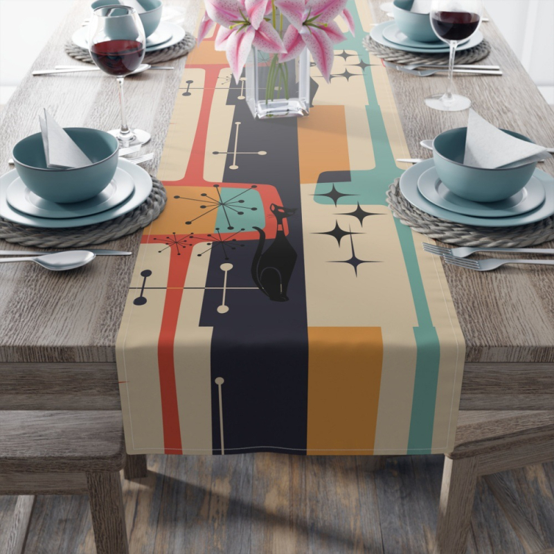 Galda karogs Vintage abstrakta māksla ģeometriskā druka restorāna telpas banketu dekorēšana temu AliExpress Amazon Cross Border