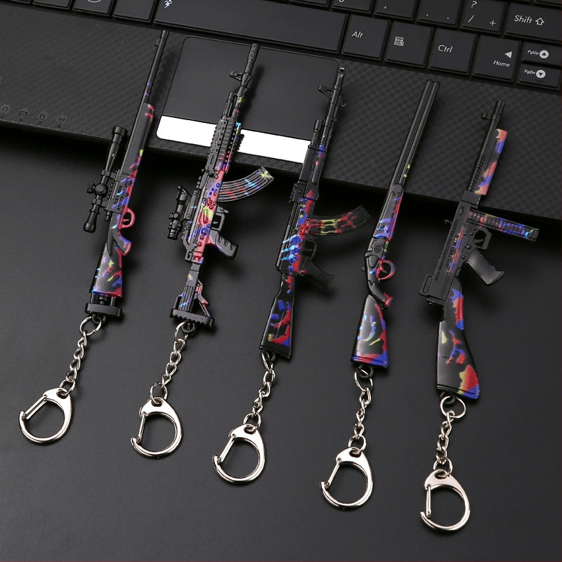 Heping elite toy New M416 skin alloy пилешки пистолет модел периферен ключодържател 12 см